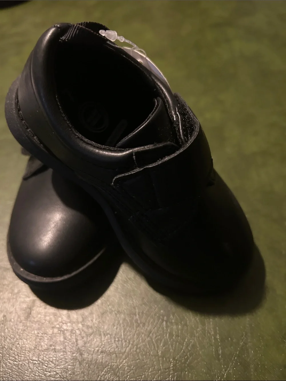 wonder nation Black Hook-and-Loop Kids Dress Shoes